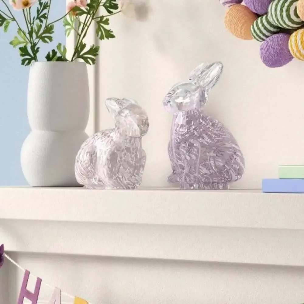 Confetti Glass Easter Bunny in Purple from Threshold - Picture 2 of 3
